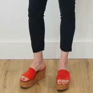 KJacques Wedged Red Sandal